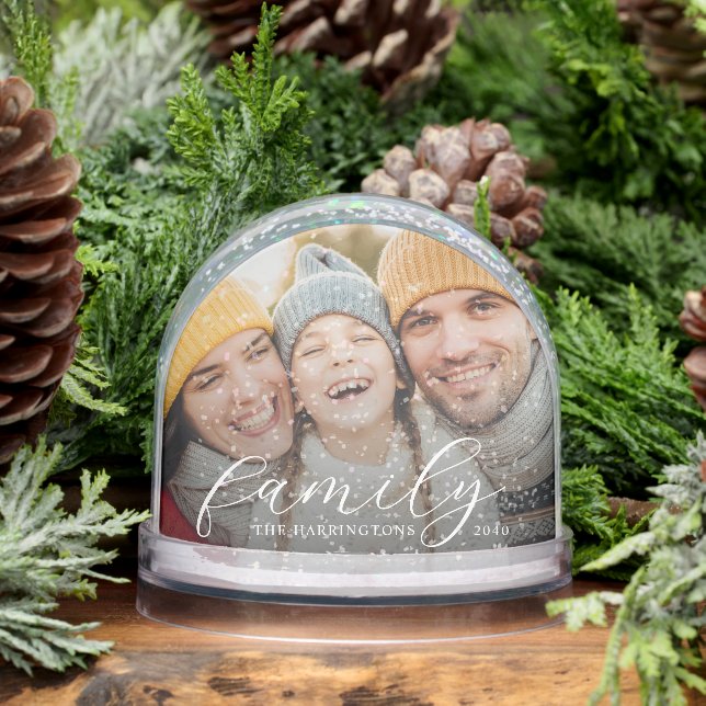 Family Photo Snow Globe (Invierno)