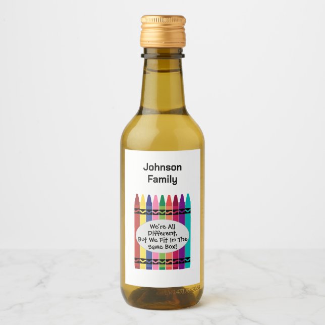 Family Reunion Mini Wine Bottle Labels (Anverso)