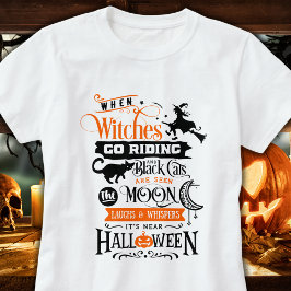 Famosa camiseta de Halloween y bruja de gato - Div