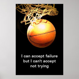 Famosa cita motivacional Impresión de básquetbol