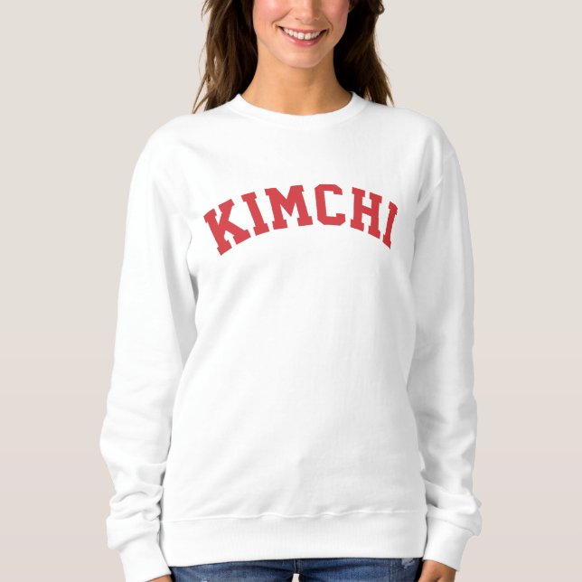 Famosa Comida Coreana Kimchi | Sudadera con Texto  (Anverso)