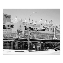 Famosa impresión fotográfica de Nathan Hot Dogs