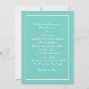 Famosa invitación a la boda azul