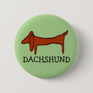 Famoso Abstract Dachshund Botón Pinback