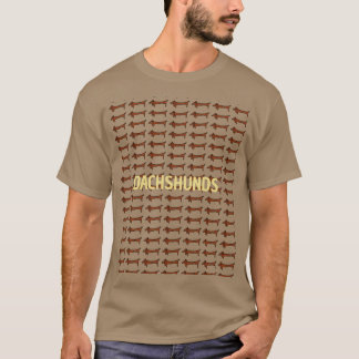 Famoso Dachshund marrón, camiseta de impresión com