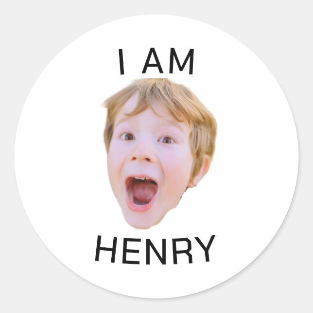 Famoso Personalizado Face Pegatina Cumpleaños Fies (Anverso)