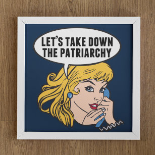 Famoso retro arte pop feminista anti patriarcado