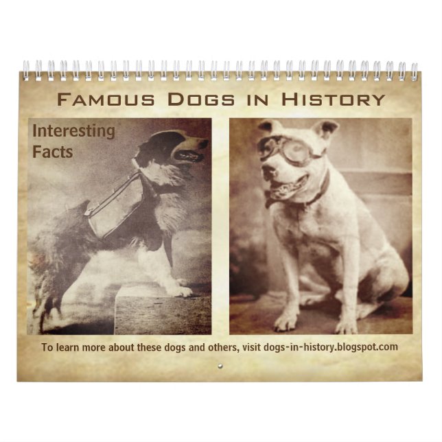 Famosos perros en la historia con calendario de pa (Tapa)