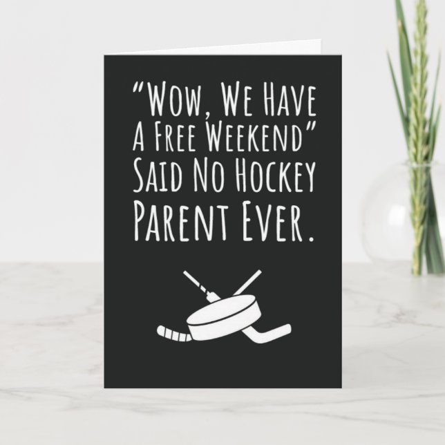 Famosos tarjetas de mamá de hockey mamá papá mami  (Anverso)