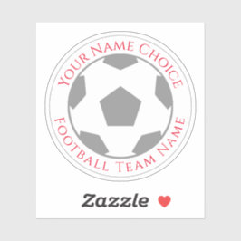 Fanático de fútbol personalizado con Pegatina de n