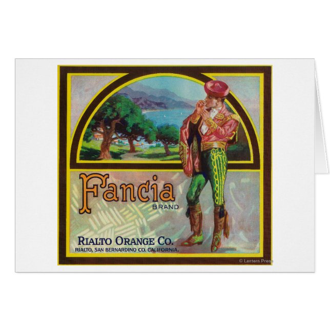 Fancia Brand Citrus Crate Label (Anverso (Horizontal))