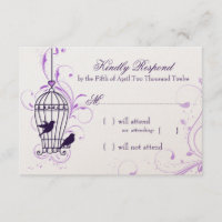 Fanciosa jaula con Swirls Eggplant RSVP