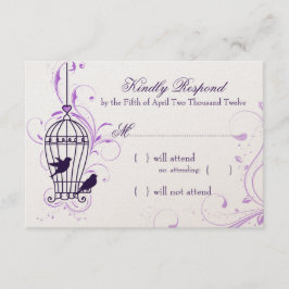 Fanciosa jaula con Swirls Eggplant RSVP