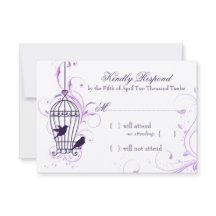Fanciosa jaula con Swirls Eggplant RSVP