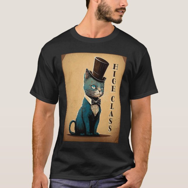 Fancy Cat High Class Top Hat Old Style Bow Tie Dap (Anverso)
