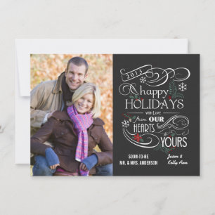 Fancy Chalkboard Feliz feriado tarjetas planas