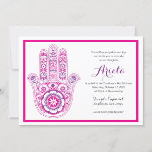 Fancy Colorful Hamsa Invitación