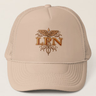 Fancy Copper LPN Nurse Caduceus Gorra