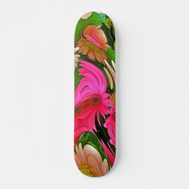Fancy Daisies Digital Manipulation Skateboard (Anverso )