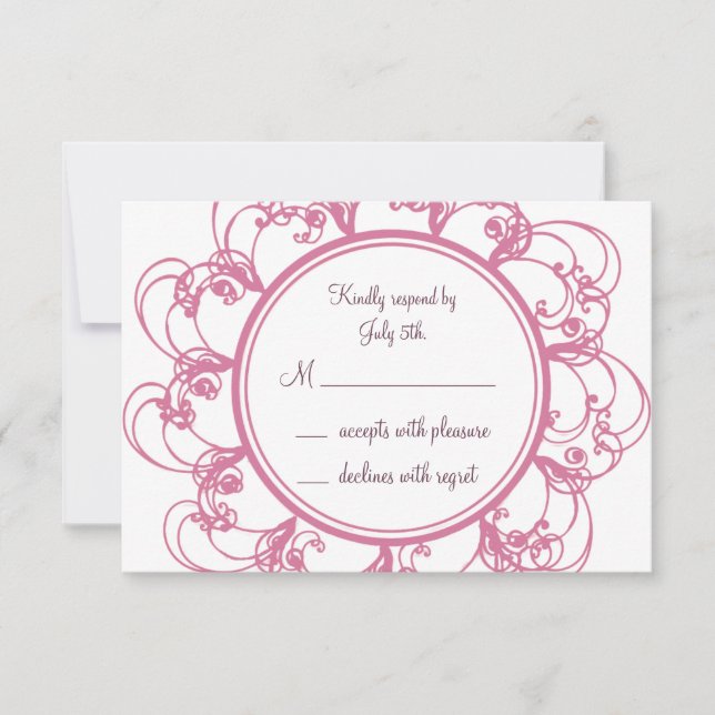 Fancy Floral RSVP (Anverso)