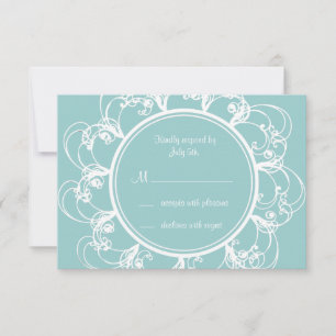 Fancy Floral RSVP (turquesa)