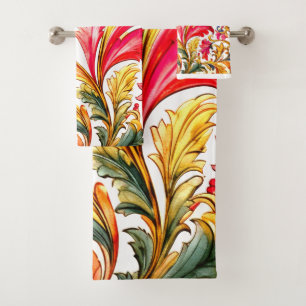 Fancy Florentine Design Watercolor Leaves