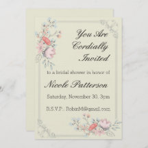 Fancy Frame 5x7 Bridal Shower Invitación