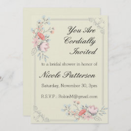 Fancy Frame 5x7 Bridal Shower Invitación