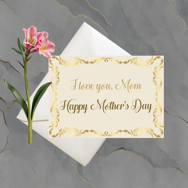 Fancy Gold Mother's Day Card (Subido por el creador)