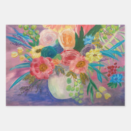 Fancy Hojas de papel de envoltura floral