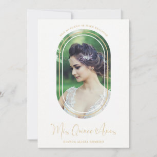 Fancy Minimalista Oval Spanish Photo Quinceañera