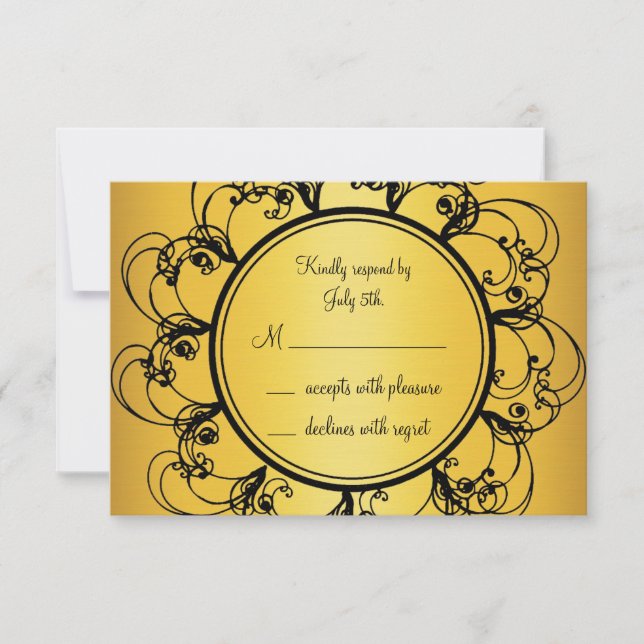 Fancy Monogram RSVP (Anverso)