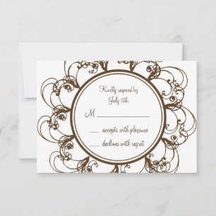 Fancy Monograma RSVP (chocolate)
