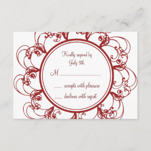 Fancy Monograma RSVP (rojo)