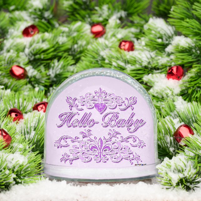 Fancy Purple Hello Baby (Navidad)