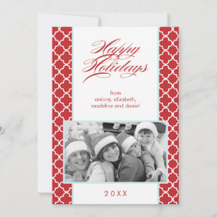 Fancy Red Pattern Navidad Photo