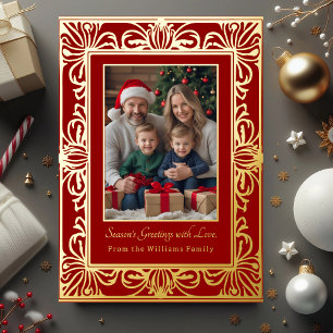Fancy Relieve metalizado Navidades Tarjetas 2 Foto