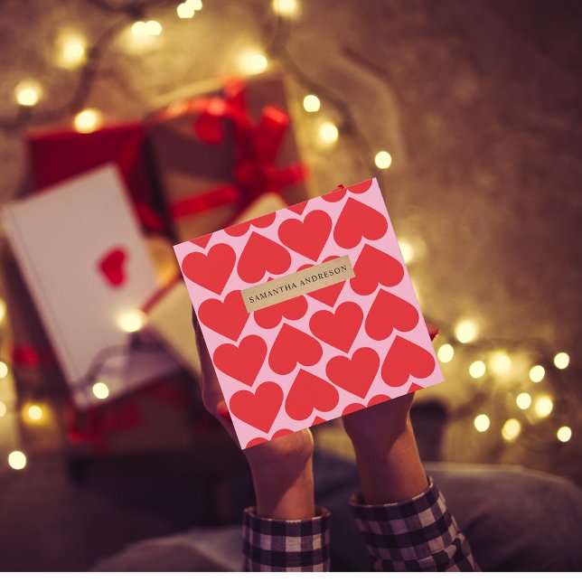 Fancy Romántico Patrón De Corazones Rojo Y Rosa Co (Subido por el creador)