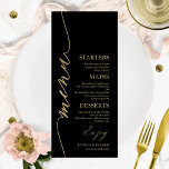 Fancy Script 4x9 Tarjeta De Menú Boda Para Placa<br><div class="desc">Una carta de boda de caligrafía de moda sencilla. Yo ofrezco un servicio de personalización gratuito,  si tienes alguna pregunta o petición especial,  por favor no dudes en contactarme.</div>