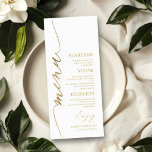 Fancy Script 4x9 Tarjeta De Menú Boda Para Placa<br><div class="desc">Una carta de boda de caligrafía de moda sencilla. Yo ofrezco un servicio de personalización gratuito,  si tienes alguna pregunta o petición especial,  por favor no dudes en contactarme.</div>