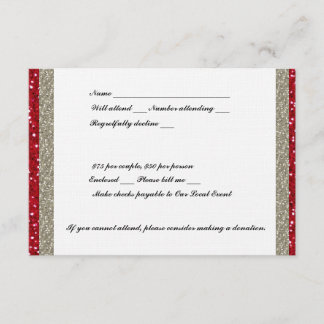 Fancy Silver y Red Event RSVP