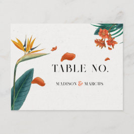 Fancy Tropical Flowers Boda-Gracias Tarjeta 2