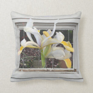 Fancy Tulip in Window Photo Cojín decorativo