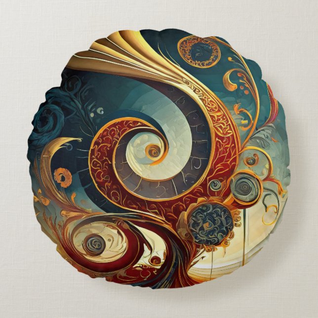 Fancy Última Almohada redonda temática (Anverso)