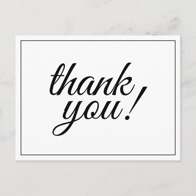 Fancy y Luxurious "gracias!" Postal (Anverso)