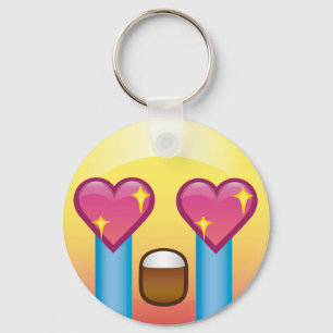 Fangirl excitó llavero feliz gritador de la emoji