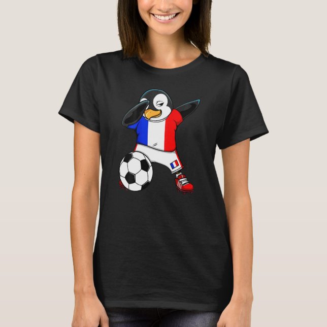 Fans de Fútbol de Jersey de Dabbing Penguin France (Anverso)