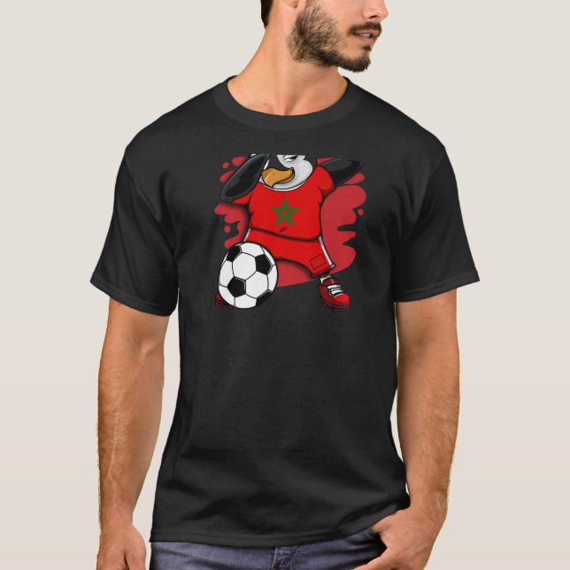Fans de fútbol de Jersey de Dabbing Penguin Morocc (Anverso)