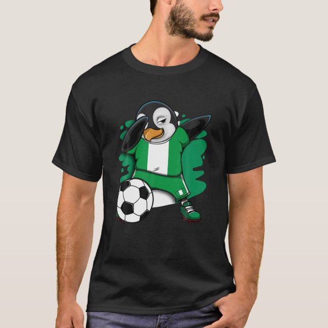 Fans de fútbol de Jersey de Dabbing Penguin Nigeri (Anverso)