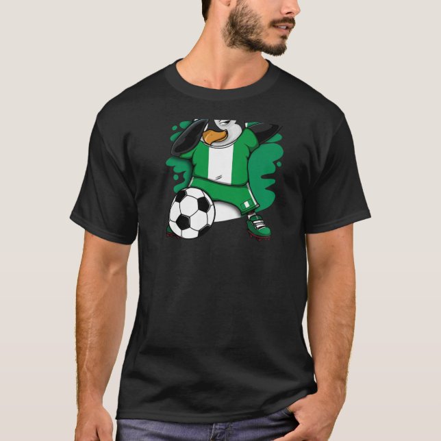 Fans de fútbol de Jersey de Dabbing Penguin Nigeri (Anverso)